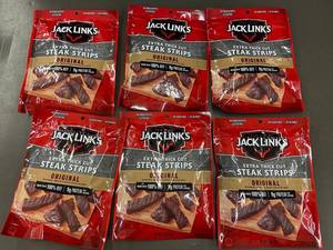 NE2 - Jack Links Original Extra Thick Cut Steak Strips 3 oz - 6 Pack