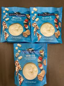 NM 4 - Ghirardelli White Vanilla Flavored Melting Wafers - 3-Pack 10 oz Each