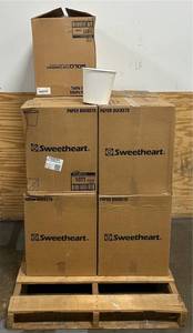 Double Wrapped Paper Bucket, 165 Oz., Unwaxed, White, 100 per Case 9 cases