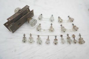 Vintage Glass Hand Pulls, Knobs and Door Handles