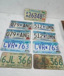 Vintage Minnesota License Plates