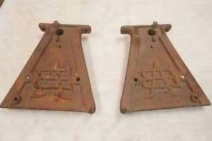 Vintage John Deere Van Brunt Cast Iron Seed Box Ends