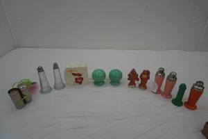 Vintage Salt & Pepper Shaker Collection, and Shave Brush