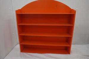 22.25x4x24 Wooden Shelf, painted orange