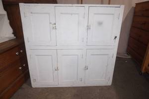 Antique Wooden White Cabinet 40.5x11.5x39