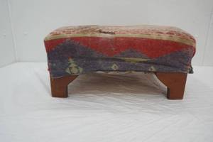 Vintage Padded Foot Stool 19x15x9