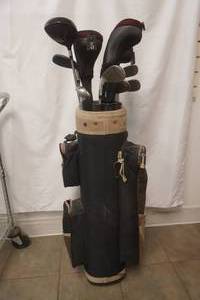 Datrek Golf Cart Bag and Set of Crystal Cat Clubs