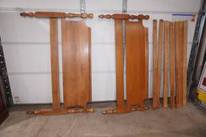 Wooden Bed Frame and Slat Boards. (full size)