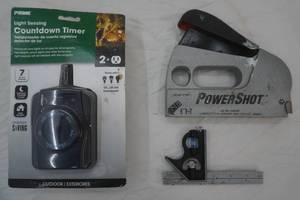 Heavy-Duty Stapler, Light Sensing Countdown Timer, Small Square wLevel