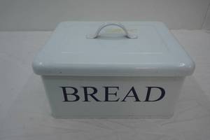 Vintage metal bread box
