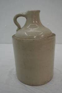 Salt Glazed stoneware jug 11 tall