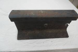 Railroad tie, 15.5  long. Railroad rail