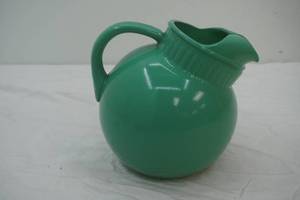 Vintage Green, Glass Ball Pitcher