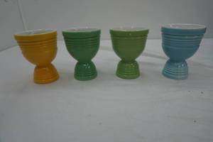 Vintage Hankscraft Fiesta Go Along Double Egg Cups