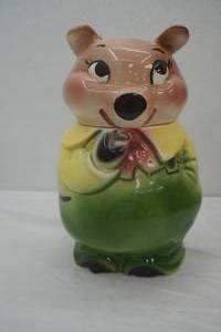 Vintage 12 ceramic cookie jar. Shawnee Pottery Smiley