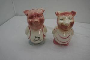 Vintage Royal Copley Ceramic Piggy Banks. (Vintage Ceramic Coin Banks)