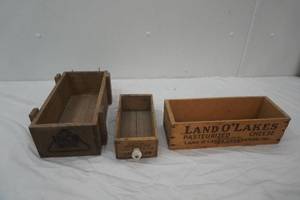 Vintage Wooden Boxes, Land O Lakes and INCO Nickel