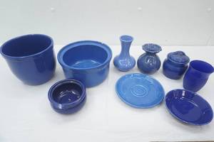 Collection of Vintage Cobalt Blue Ceramic & Stoneware Pieces