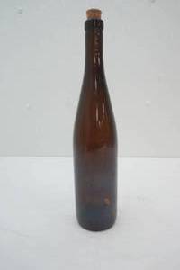 Long Neck Brown Glass Bottle (hole for drainage on bottom side)