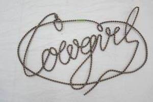 Cowgirl Metal Wire Wall Sign 13x 10.5