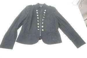 INC Size XL Black Military Band Jacket