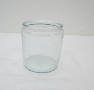 Vintage Clear Glass Jar 6.5 tall by 5.5 diameter