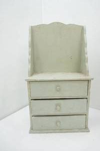 Vintage Wooden 3-drawer Shelf 10Wx5Dx18H