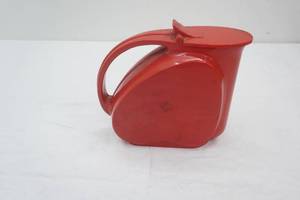 Vintage 1950s Art-Deco Poly Water Pitcher with Hinged Lid