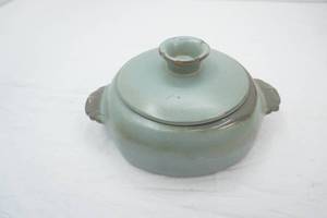 Vintage Frankoma Pottery Casserole Dish wlid. and paper