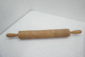 Antique Ribbed Wooden Rolling Pin
