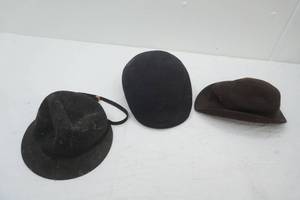 (3ct) Vintage Felt Hats