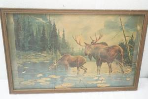 Vintage Art Print. Les Kouba