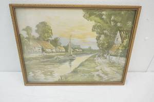 Vintage Framed Art Print 17x 13