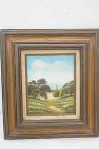 Vintage Framed oil on canvas. 18.5x16