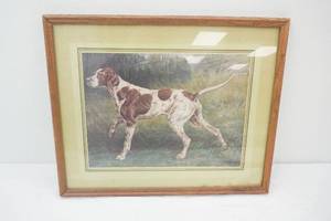 Framed Art Print by Edmund Henry Osthaus Pointer on Point 21x17