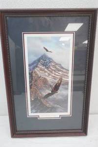 On Freedoms Wings Framed Art Print 11x17.5