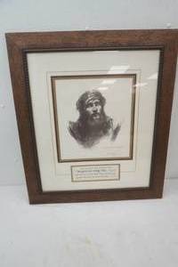 Framed Reproduction Print of Jesus Christ 27.5x31.5