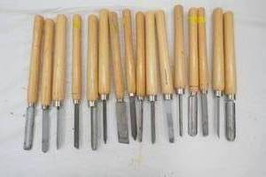 Set of Toolkraft Woodturning Chisels