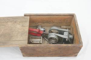 Vintage Boring Jig and Wooden Box 38