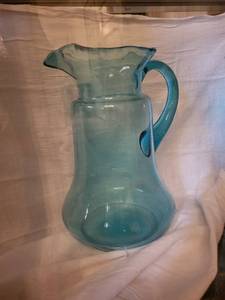 Carnival Glass Pitchers - Assorted Vintage Glassware with Geometric Patterns