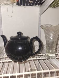 Assorted Glassware - Teapot, Pedestal Cake Stand & Crystal Vase Set