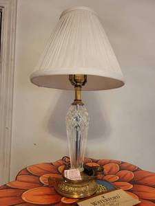 Waterford Lighting Crystal Table Lamp with Pleated Shade