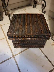 Vintage Woven Rattan box