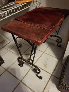 Vintage Wrought Iron Scrollwork Bench