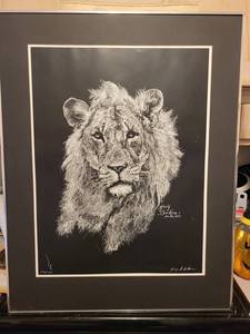 Gary A. Docken Lion Print - Limited Edition 152275, Signed Jan 26, 1979