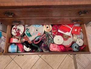 Assorted Gift Ribbon Spools & Wrapping Accessories - Wired Edge Ribbon, Gift Bags