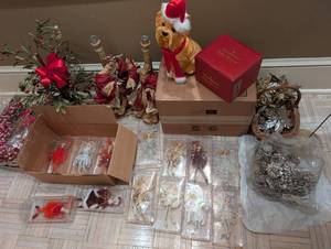 Waterford Crystal & Assorted Christmas Figurines, Ornaments & Decor - Mixed Holiday