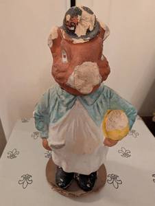 Antique Paper Mache Figure - Marked 1924