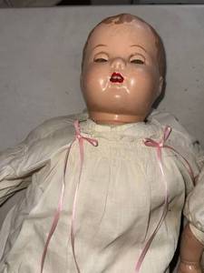 Vintage Composition Baby Dolls Lot of 2 in Dresses for Repair Display