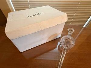Waterford Cut Crystal Hanging Ornament Suncatcher w Marshall Fields Box